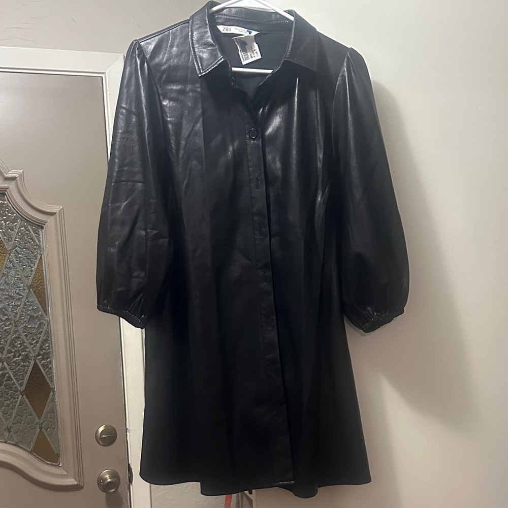 Zara Black Leather Jacket